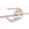 Multicouche Symmétrie Circle Link Rhinstones Bracelet