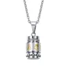 Rotatable mantra pendant with stainless steel necklaceNecklaces