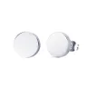 Boucles d'oreilles rondes en noir et argent