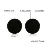 Boucles d'oreilles rondes en noir et argent