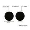 Boucles d'oreilles rondes en noir et argent