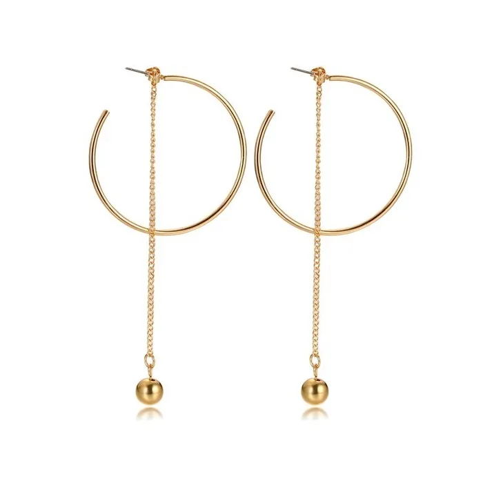 Boucles d'oreilles longues Ball & Hoops