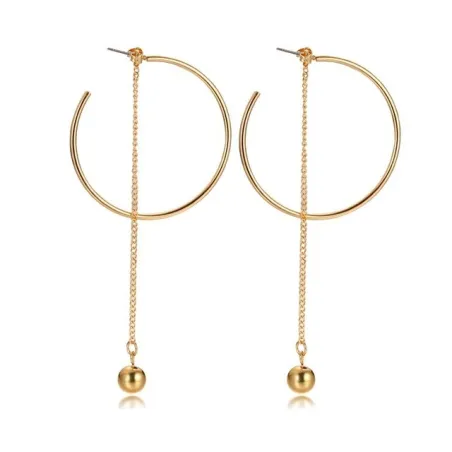 Boucles d'oreilles longues Ball & Hoops