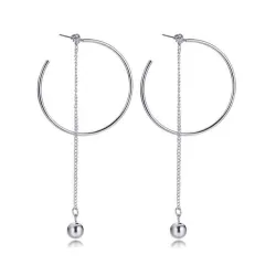 Boucles d'oreilles longues Ball & Hoops