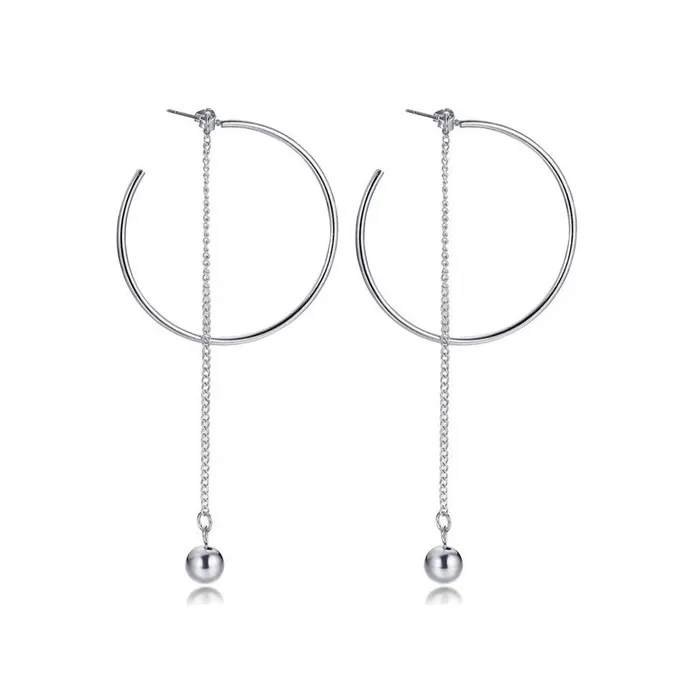 Boucles d'oreilles longues Ball & Hoops