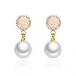 Boucles d'oreilles perles et cristaux