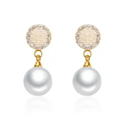 Boucles d'oreilles perles et cristaux