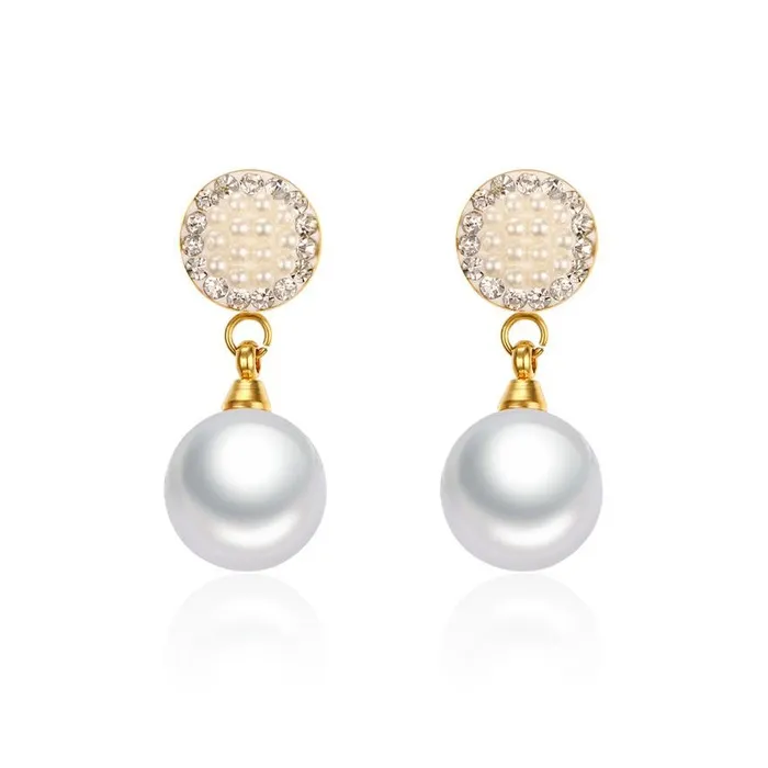 Boucles d'oreilles perles et cristaux
