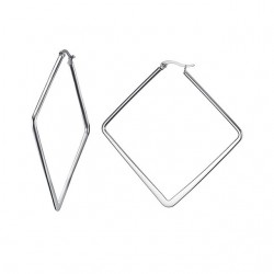 Silver - big geometric earringsEarrings