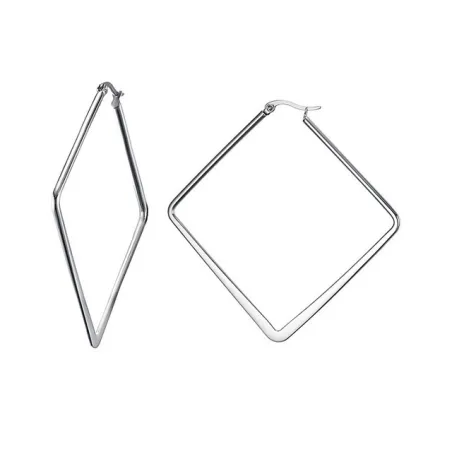 Silver - big geometric earringsEarrings