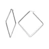 Argent - grandes boucles d'oreilles géométriques