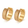 Boucles d'oreilles rondes en or