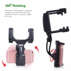 iPhone Samsung GPS Smartphone Car Rear View Mirror 360 Degree Phone Holder