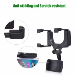 iPhone Samsung GPS Smartphone Car Rear View Mirror 360 Degree Phone Holder