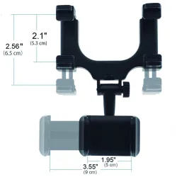 iPhone Samsung GPS Smartphone Car Rear View Mirror 360 Degree Phone Holder