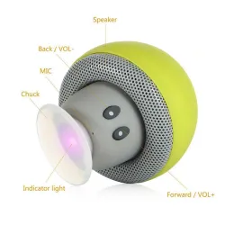 Mini champignon - haut-parleur Bluetooth sans fil - étanche