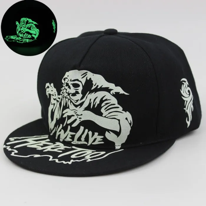 Fluorescent Glow In The Dark Baseball Cap Unisexe