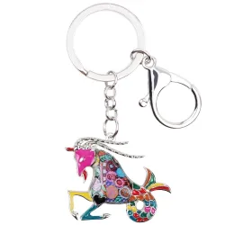 Capricorne Zodiac Sign Keychain Keyring