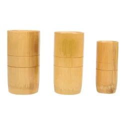 Traditional Chinese Bamboo Suction Cups Acupuncture Anti Cellulite Massage Set 3pcsMassage