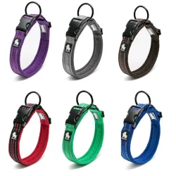 Chien animal réflectif réglable collier en nylon
