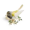 Oriole oiseau strass & broche en émail