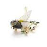 Oriole oiseau strass & broche en émail