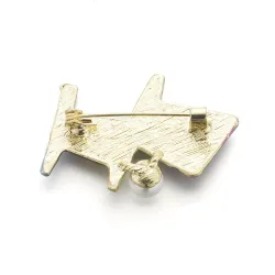 Broche en cristal colorée
