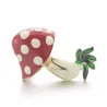 Broche en cristal de champignon rouge