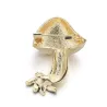 Broche en cristal de champignon rouge