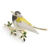 Oriole oiseau strass & broche en émail