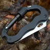 5 in 1 multifunctional tool with knife screwdriver aluminum climbing carabiner hookSurvival tools