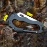 5 in 1 multifunctional tool with knife screwdriver aluminum climbing carabiner hookSurvival tools