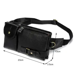 Sac de ceinture en cuir véritable