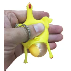 Green dinosaur - beans - chicken - funny keyringKeyrings
