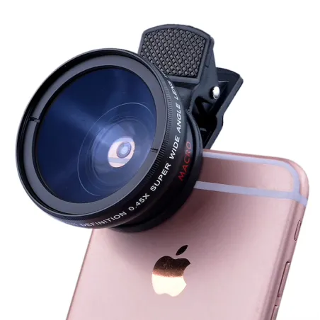 iPhone 6 Plus 5S 4S Samsung S6 S5 Note 4 HD super large angle super macro caméra kit de lentille