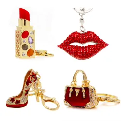 Clavier à lèvres en cristal & sac