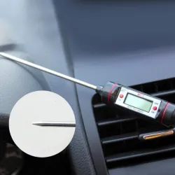 Thermomètre alimentaire numérique - acier inoxydable - pour la cuisson - viande