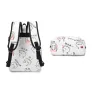 USB école de chargement backpack toile 3 pcs set