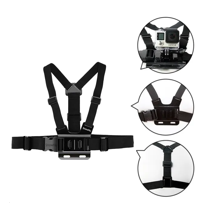 GoPro Hero & Xiaomi Yi GP27 adjustable chest strap belt tripod harness mountMounts