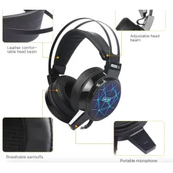 Casque casque de jeu LED C13 avec microphone & led