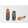 Gold plated RCA male plug adapter video & audio wire connector 2 pcsPlugs