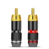 Or plaqué RCA mâle plug adaptateur vidéo & audio connecteur 2 pcs