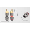 Gold plated RCA male plug adapter video & audio wire connector 2 pcsPlugs