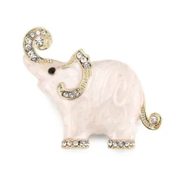 Enamel & crystals elephant - broochBrooches