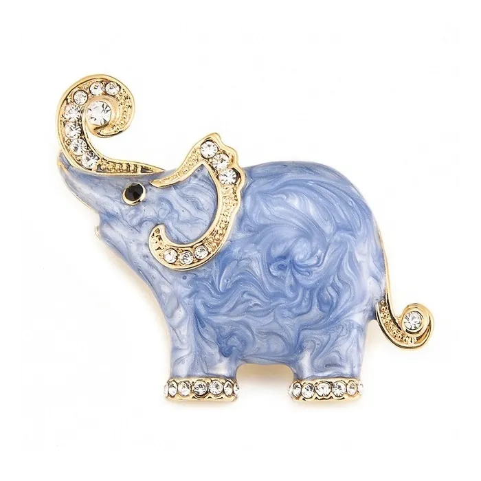 Enamel & crystals elephant - broochBrooches