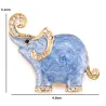 éléphant en émail & cristaux - broche