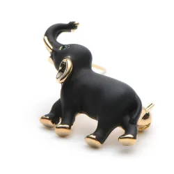 éléphant noir - broche