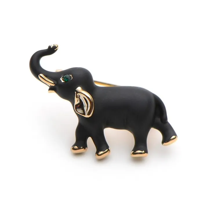 éléphant noir - broche