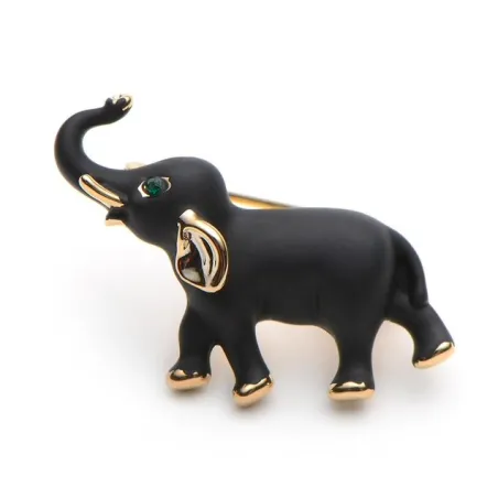 éléphant noir - broche