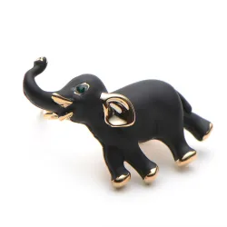 éléphant noir - broche